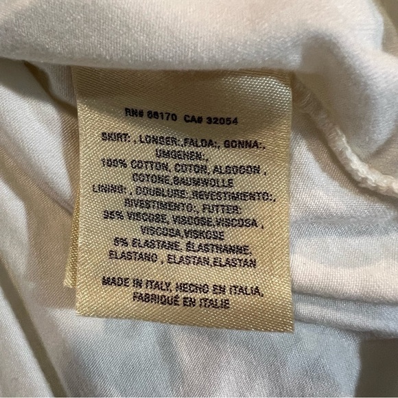 Anthropologie Meadow Rue Skirt Small Pull On Knee Length White EUC - Picture 6 of 6